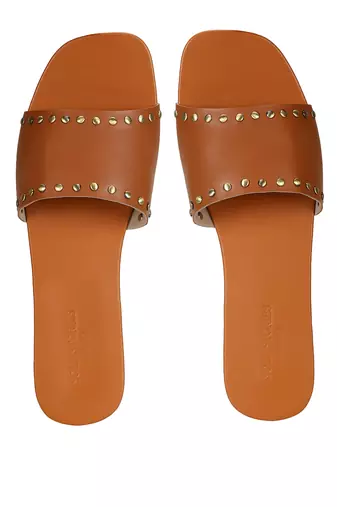Sole Stories_Rivet Sliders In Tan
