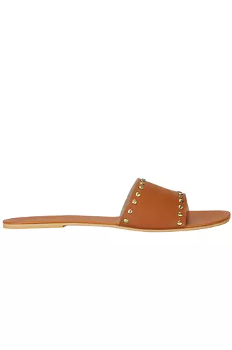 Sole Stories_Rivet Sliders In Tan