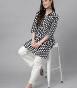 Black printed cotton tunics