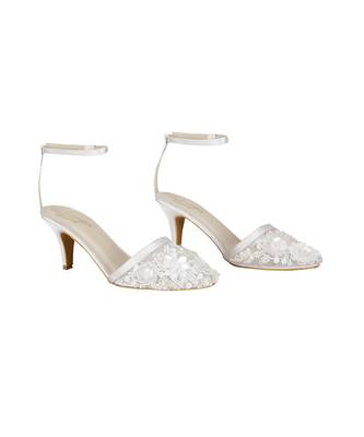 Sole Stories_Beaded Bride Heels In White 4