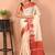Cream Kora Silk Saree With Blouse Piece