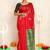 Red Matka Silk Saree With Blouse Piece