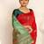 Red Matka Silk Saree With Blouse Piece