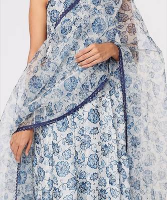 Blue Halter Neck Anarkali 4