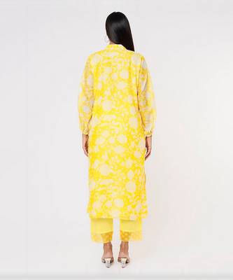Yellow Chanderi Kurta Set 2