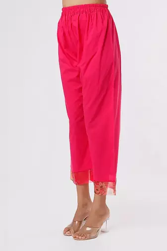 Hot Pink Halter Neck Anarkali Set