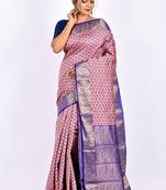 Pink Cotton Saree Without Blouse Piece
