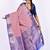Pink Cotton Saree Without Blouse Piece