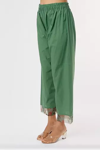 Green Halter Neck Anarkali Set