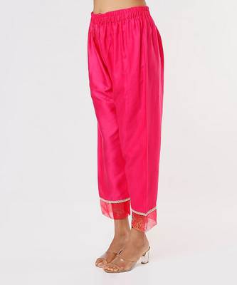 Hot Pink Chanderi Anarkali Set 11