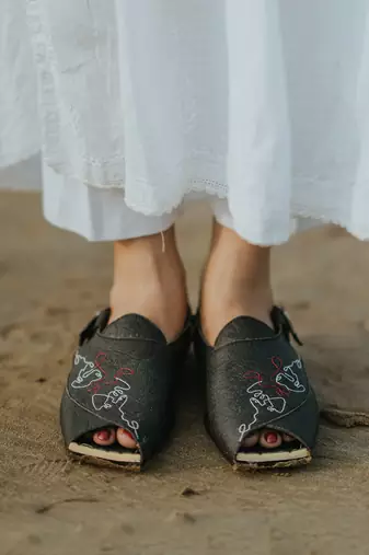 Charcoal Peshawari Sandals