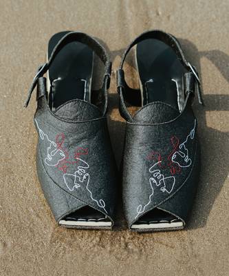 Charcoal Peshawari Sandals 4
