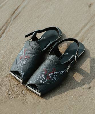 Charcoal Peshawari Sandals 5