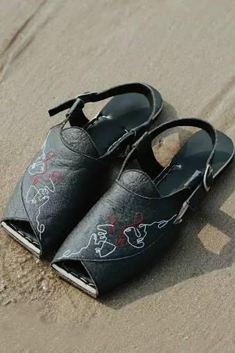Charcoal Peshawari Sandals