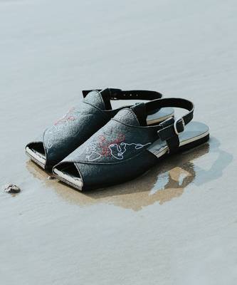 Charcoal Peshawari Sandals 6