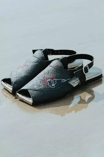 Charcoal Peshawari Sandals