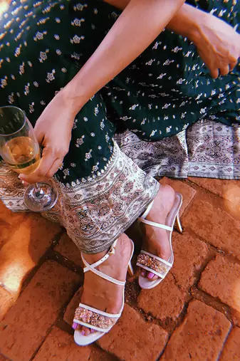 Champagne Stilettos In Nude