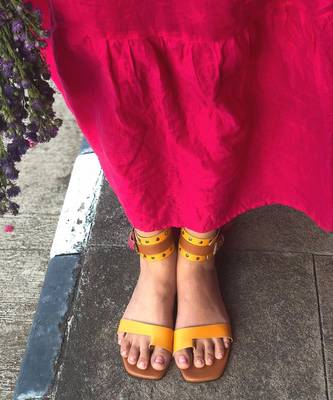 Canary Yellow Ankle Straps 1