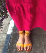 Canary Yellow Ankle Straps