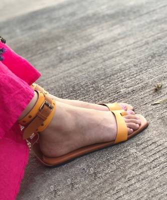Canary Yellow Ankle Straps 2