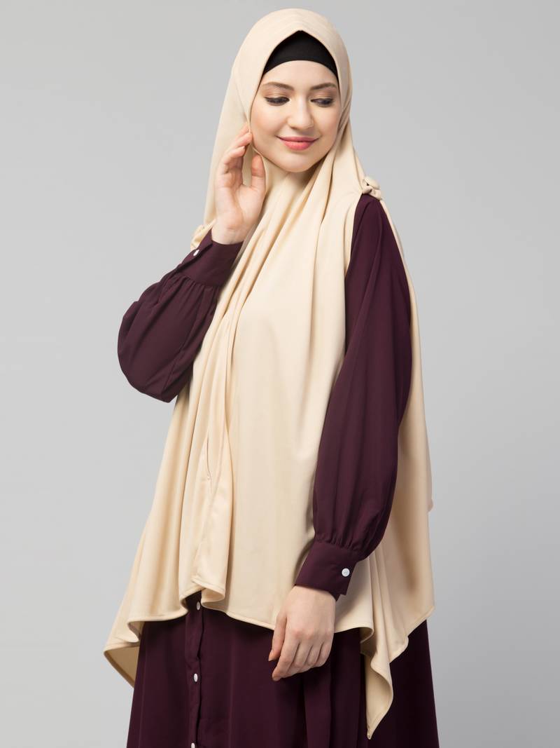 Nazneen buttons at shoulder Malaysian Hijab