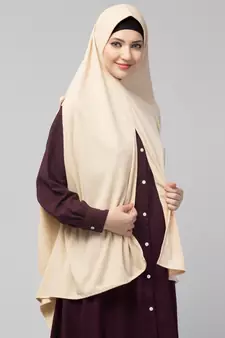 Nazneen buttons at shoulder Malaysian Hijab