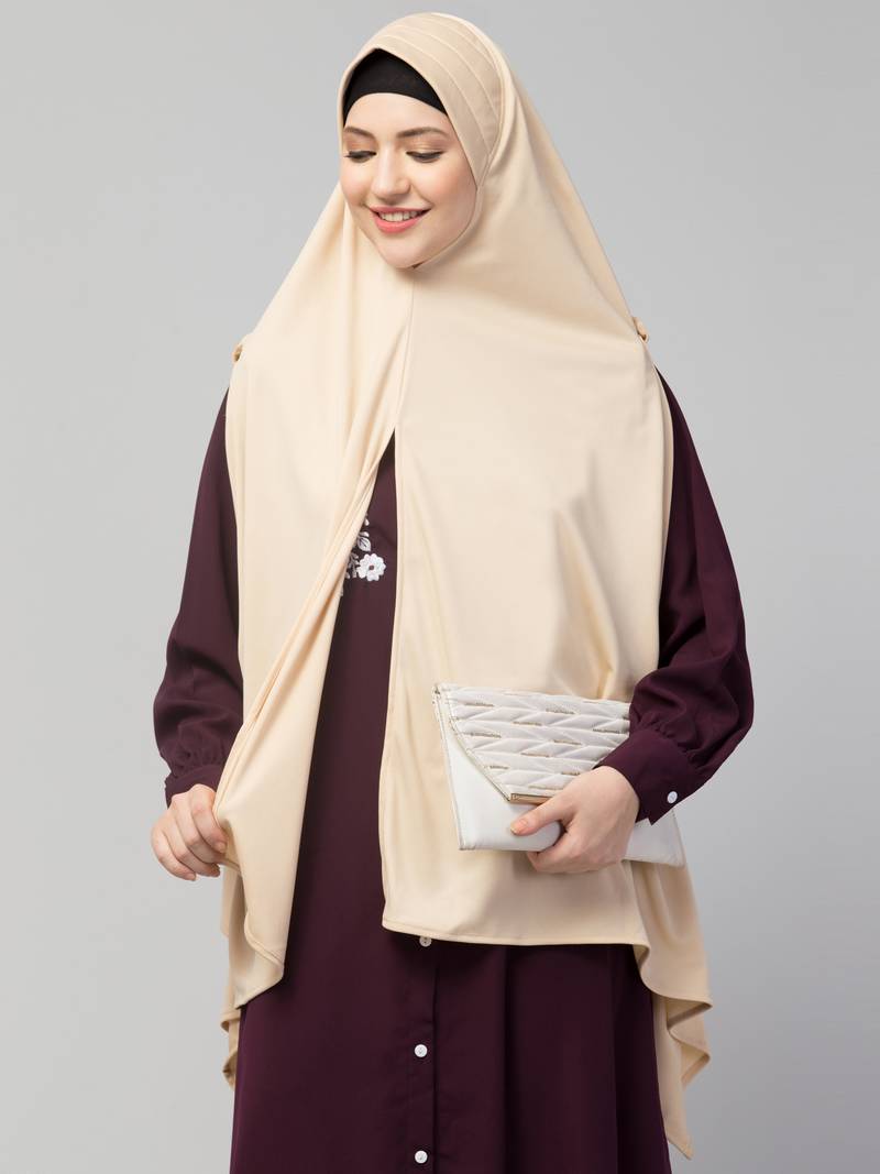 Nazneen buttons at shoulder Malaysian Hijab
