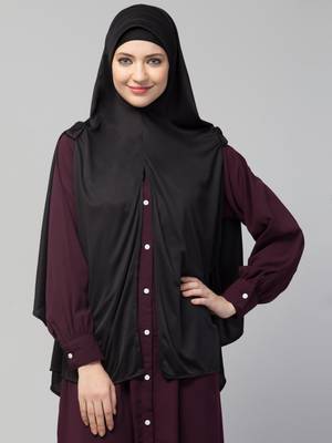Nazneen buttons at shoulder Malaysian Hijab 1