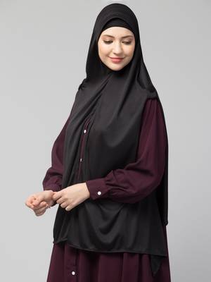 Nazneen buttons at shoulder Malaysian Hijab 2