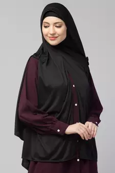 Nazneen buttons at shoulder Malaysian Hijab