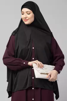 Nazneen buttons at shoulder Malaysian Hijab