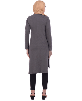Grey plain pure cotton islamic-tunics 3