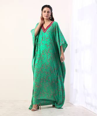 Green Kaftan (Set Of 2) 1