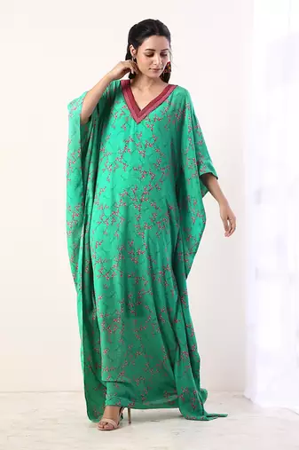 Green Kaftan (Set Of 2)
