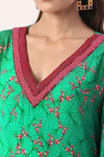 Green Kaftan (Set Of 2)