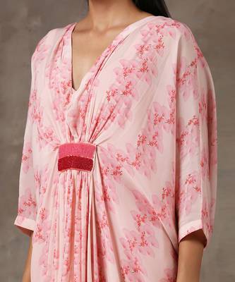 Baby Pink Kaftan Dress (Set Of 2) 5