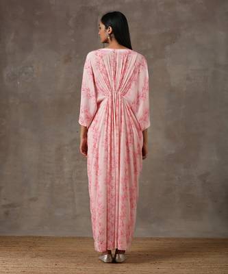 Baby Pink Kaftan Dress (Set Of 2) 6