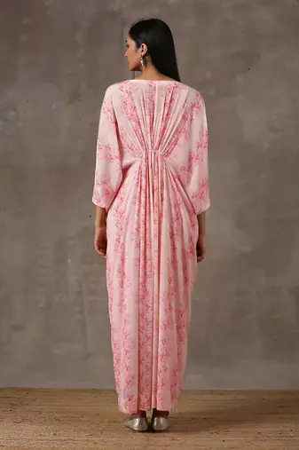 Baby Pink Kaftan Dress (Set Of 2)