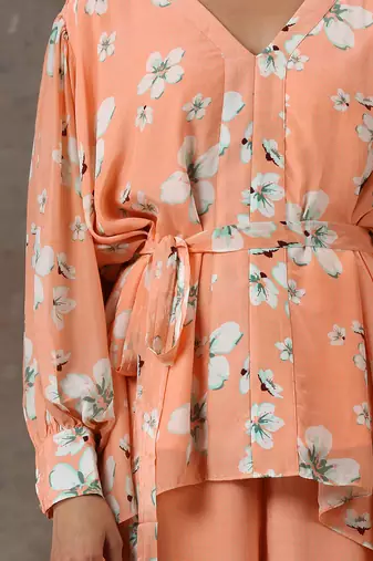 Coral Co-ord Set (Set Of 3)