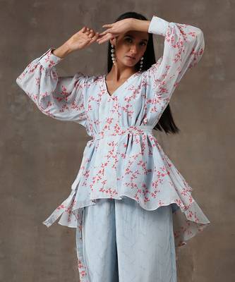 Sky Blue Co-Ord Set (Set Of 3) 3