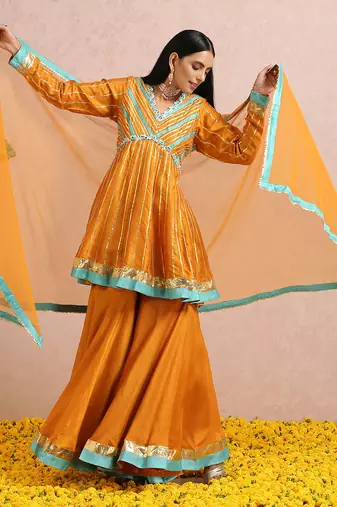 Rust Peplum Set