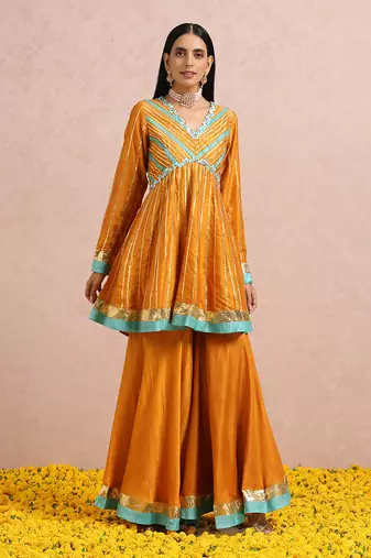 Rust Peplum Set