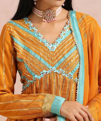 Rust Peplum Set 4