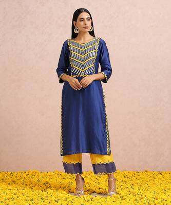 Ink Blue Kurta Set 8