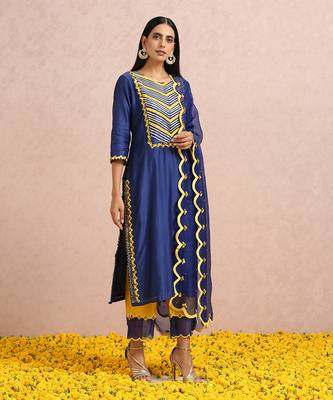Ink Blue Kurta Set 9
