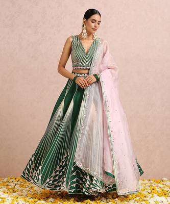 Emerald Green Lehenga  1