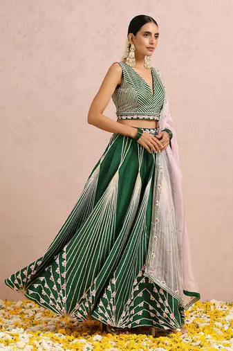 Emerald Green Lehenga 