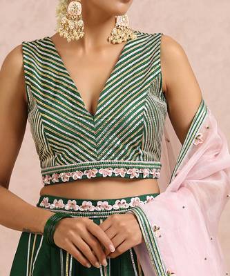 Emerald Green Lehenga  4
