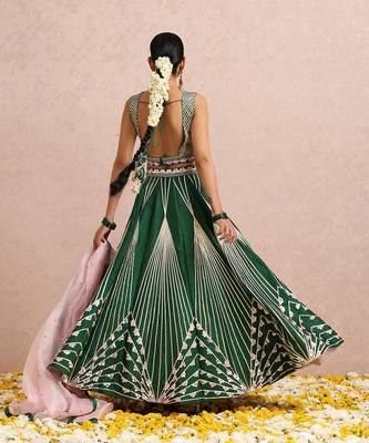 Emerald Green Lehenga  6