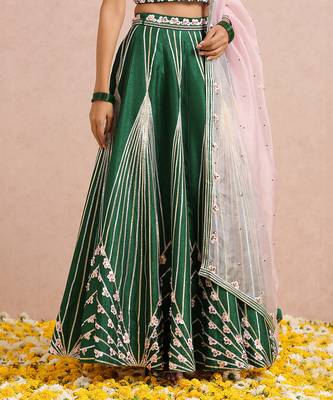 Emerald Green Lehenga  8